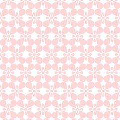 Seamless Light Pink Floral Pattern Background Vector Design