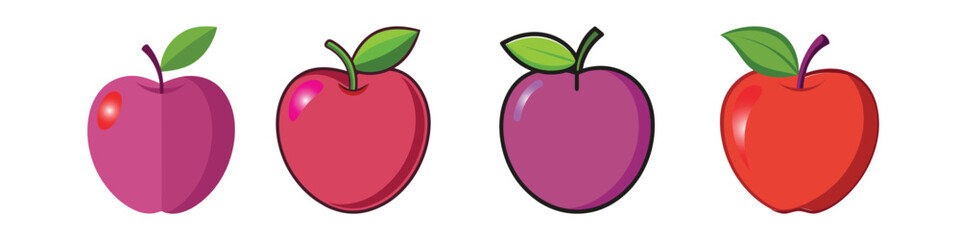 Velvet Apple Flat Style Exotic Fruit Vector Illustration