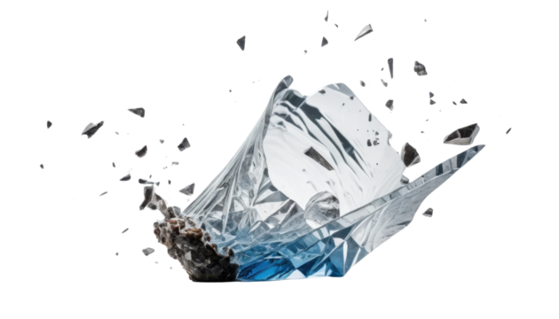 Abstract vector illustration of an origami paper boat with a star design on a sky background, symbolizing business and flight