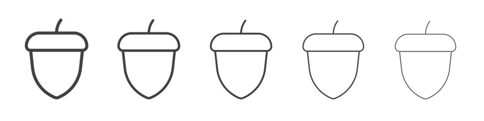acorn icon outline ilustration vector symbol