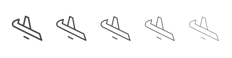 Airplane icon outline ilustration vector symbol