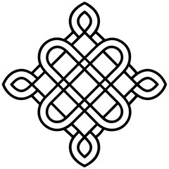 Traditional Knot Symbol Outline