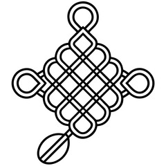 Traditional Knot Symbol Outline