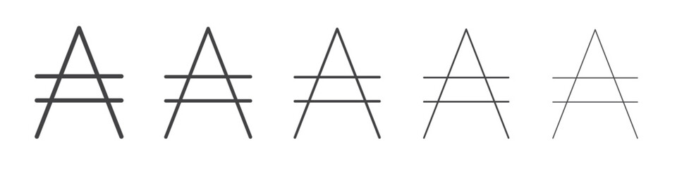 Austral icon outline ilustration vector symbol