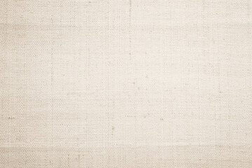 Brown sackcloth woven texture background in natural pattern. Jute hessian burlap, linen background in light beige cream color blank. Weaving canvas fiber line cotton cloth textured as organic.