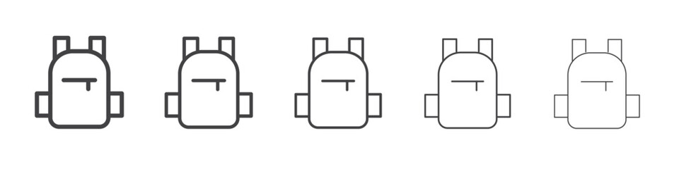 Backpack icon outline ilustration vector symbol