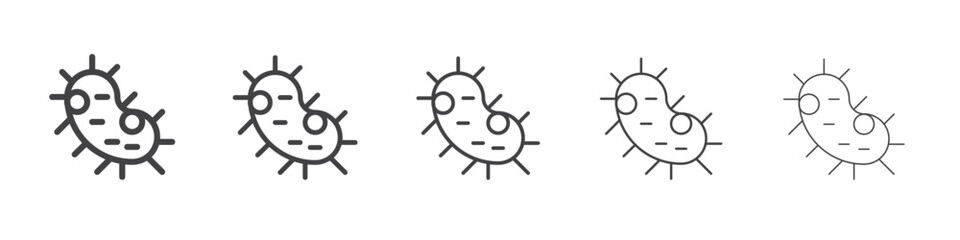 Bacteria icon outline ilustration vector symbol