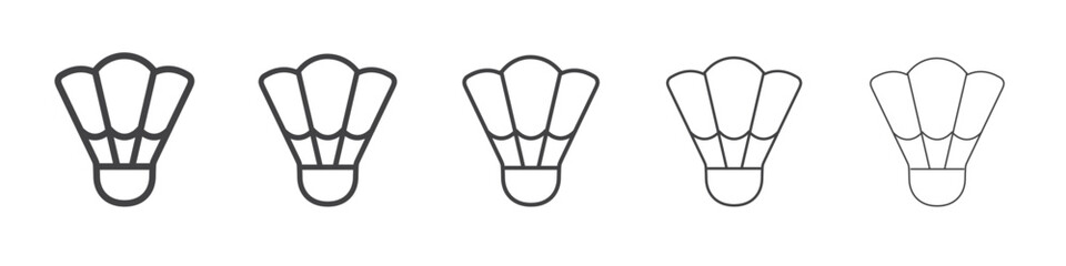 badminton shuttle icon outline ilustration vector symbol