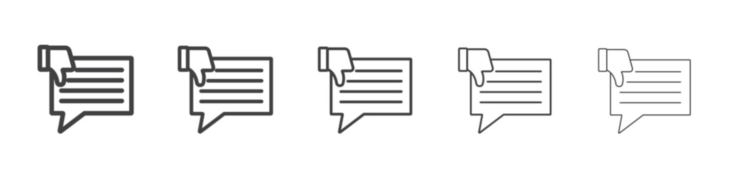 bad feedback icon outline ilustration vector symbol