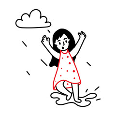 A sketchy style illustration of slipping
