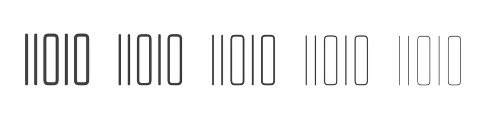 Bar code icon outline ilustration vector symbol