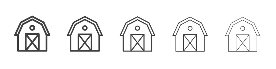barn farm icon outline ilustration vector symbol