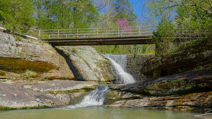Spillway with bluffs southern Illinois 