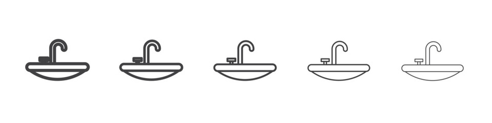 Bathroom sink icon outline ilustration vector symbol