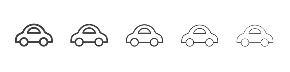 Fototapeta premium Beach toy car icon outline ilustration vector symbol
