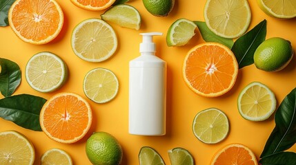 Citrus Body Wash Bottle Mockup