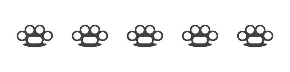 brass knuckles icon outline ilustration vector symbol