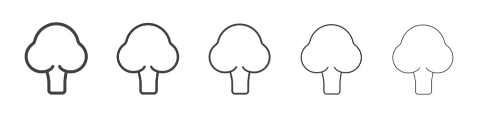 Broccoli icon outline ilustration vector symbol