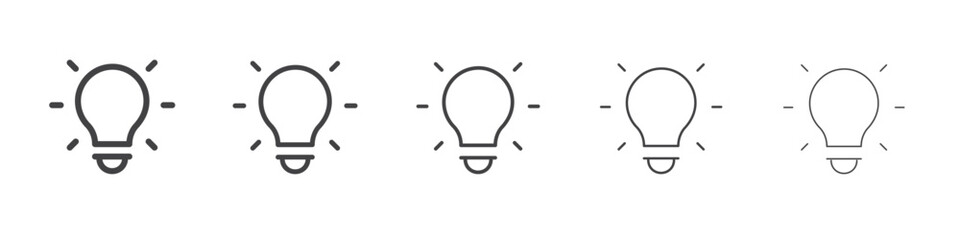 Bulb icon outline ilustration vector symbol