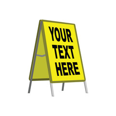 Illustration of mockup signboard advertising