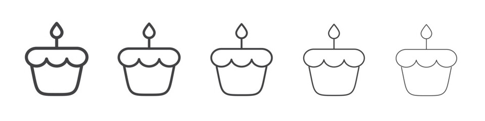 Cake icon outline ilustration vector symbol