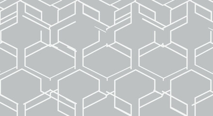 Seamless geometric pattern in grey and white for modern textile designs
