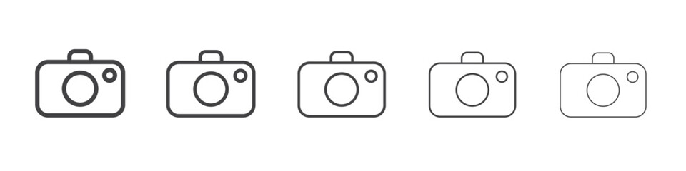 Camera icon outline ilustration vector symbol
