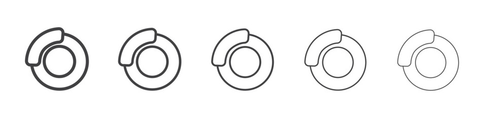 Car brake disk with caliper icon outline ilustration vector symbol