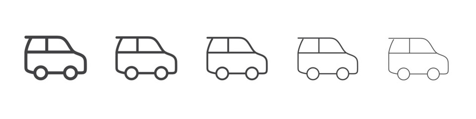 Car icon outline ilustration vector symbol