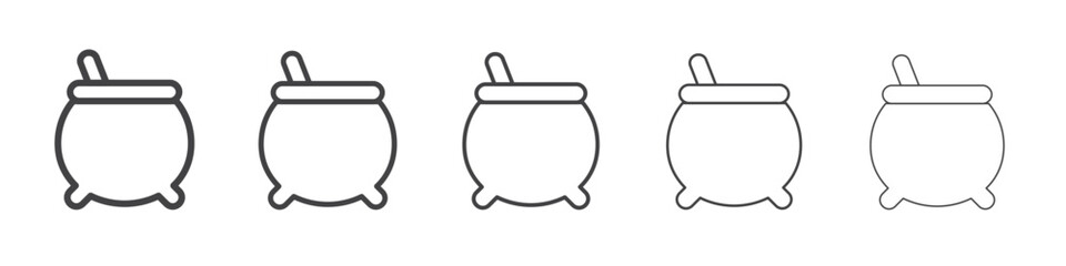 Cauldron icon outline ilustration vector symbol