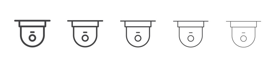 CCTV camera icon outline ilustration vector symbol