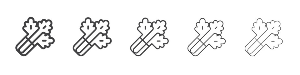 Celery icon outline ilustration vector symbol