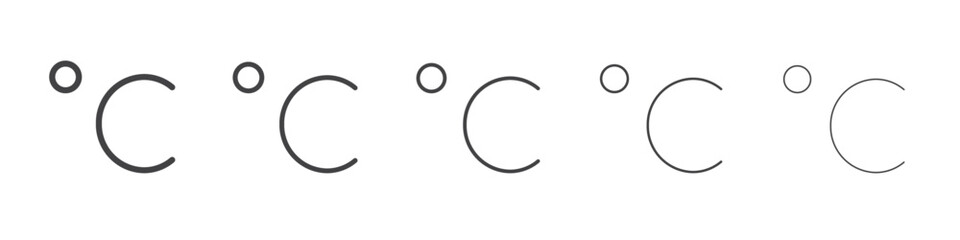 Celcius icon outline ilustration vector symbol