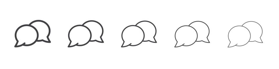 Chat icon outline ilustration vector symbol