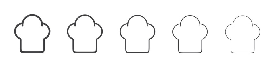 Chef hat icon outline ilustration vector symbol