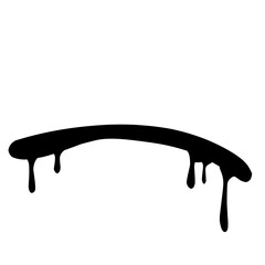 Curve Line Stroke With Drips 