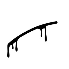 Curve Line Stroke With Drips 