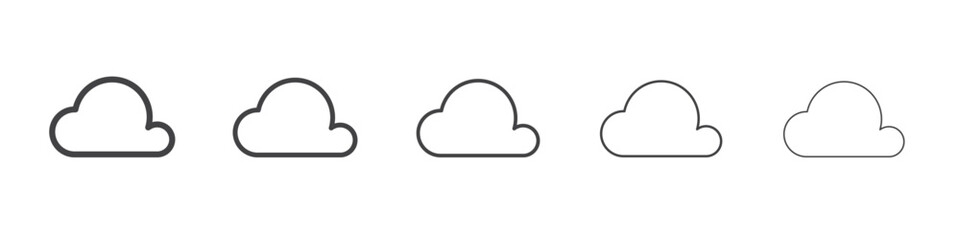 Obraz premium Cloud icon outline ilustration vector symbol