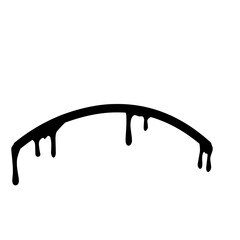 Curve Line Stroke With Drips 