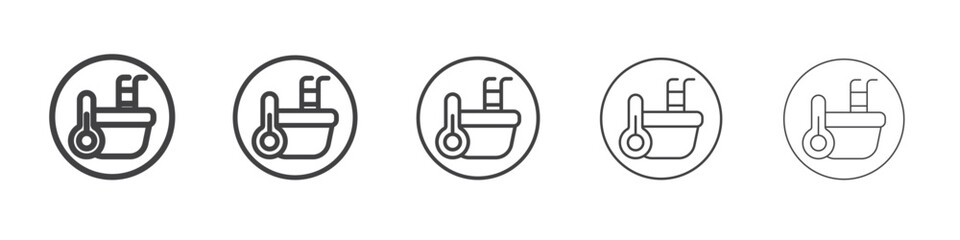 Cold plunge icon outline ilustration vector symbol