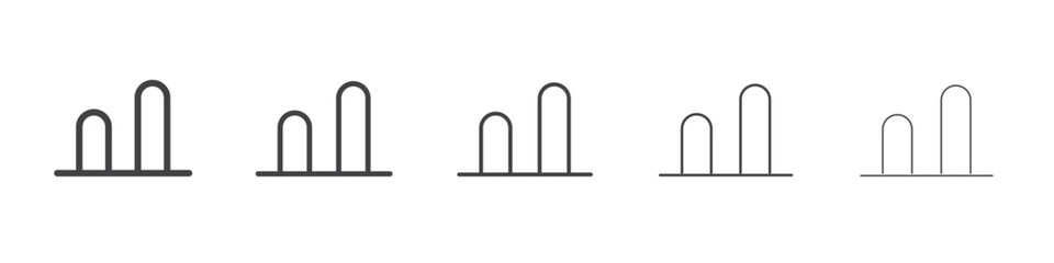 Column up icon outline ilustration vector symbol
