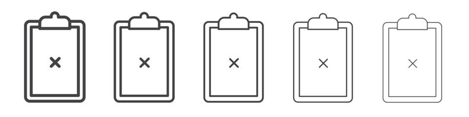 Obraz premium Contract cancel icon outline ilustration vector symbol