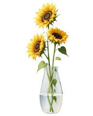 Obraz premium Watercolor sunflowers