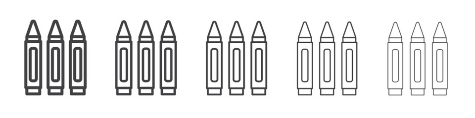 Crayons icon outline ilustration vector symbol