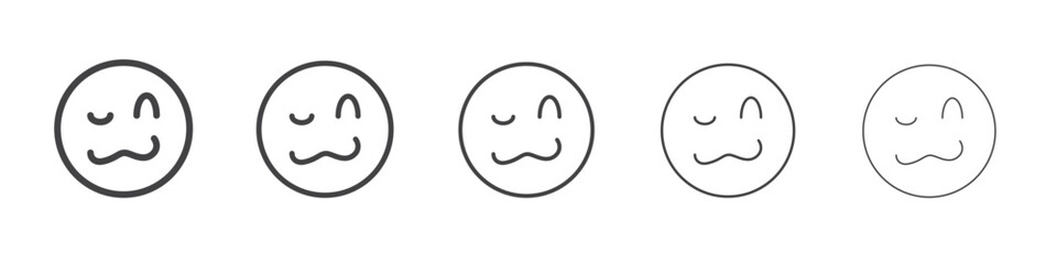 Obraz premium Crazy icon outline ilustration vector symbol