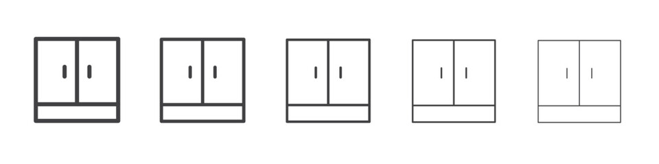 Credenza icon outline ilustration vector symbol
