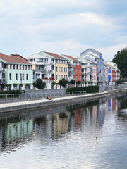 Obraz premium beautiful view of the city of the Pisek city in Czech Republic