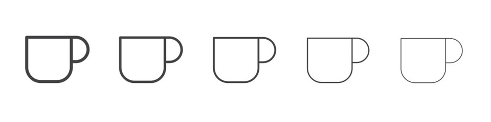 Cup icon outline ilustration vector symbol