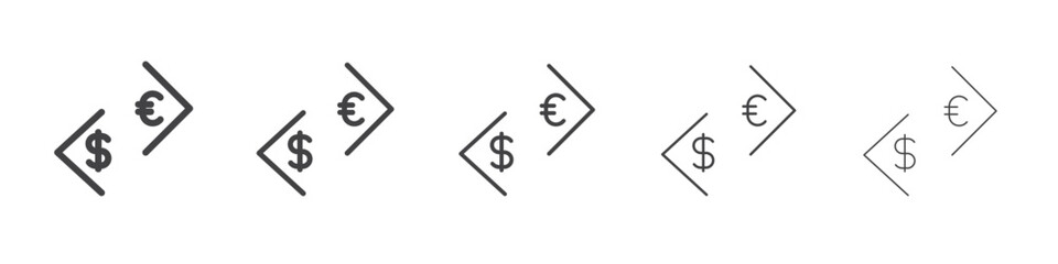 Currencies icon outline ilustration vector symbol