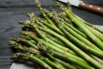 Asparagus. Fresh green asparagus background. Healthy food concept. Vegan healthy food. 